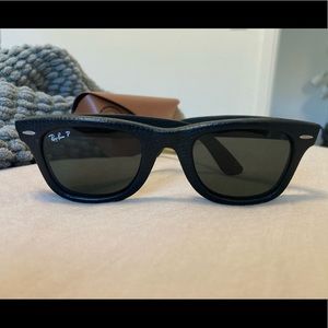 Ray Ban Leather Wayfarers